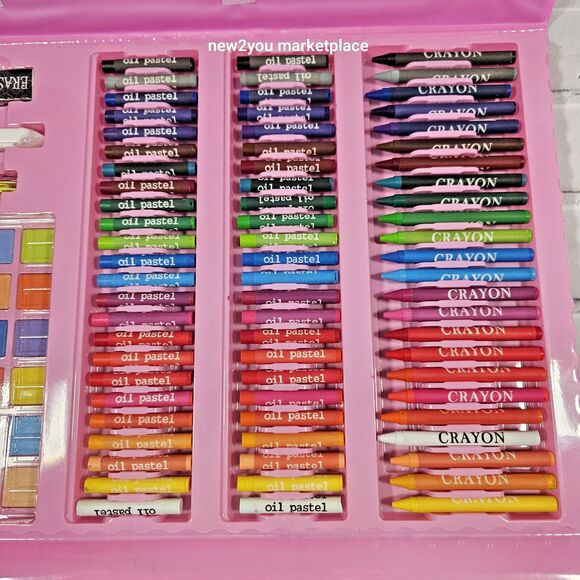 208 PCS Art Supplies Drawing Kit for Kids Adults Set with Double Sided Trifold - Picture 12 of 14